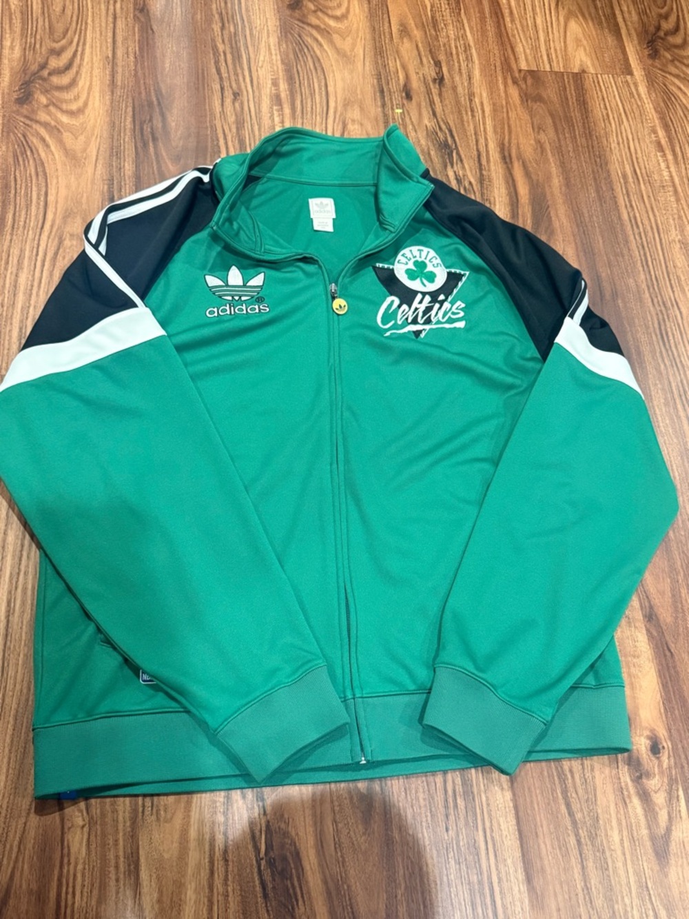 Adidas Track Jacket Mens 2012 Green Boston Celtics Pre Game NBA Full Zip 2XL